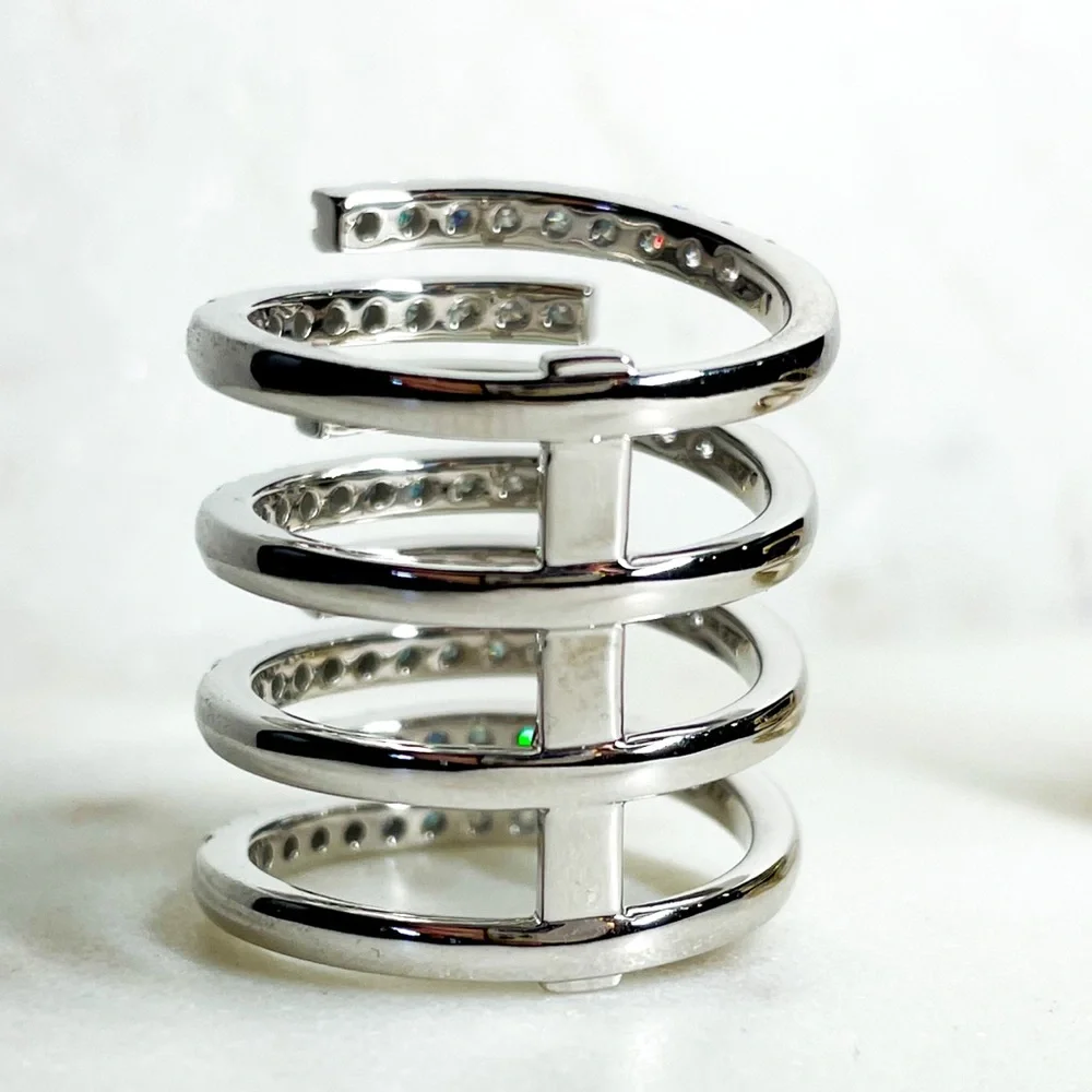14k White Gold Embrace Ring - Picture 8 of 10